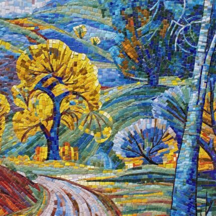 بلاط موزايك زجاجي 30×30 سم – لوح